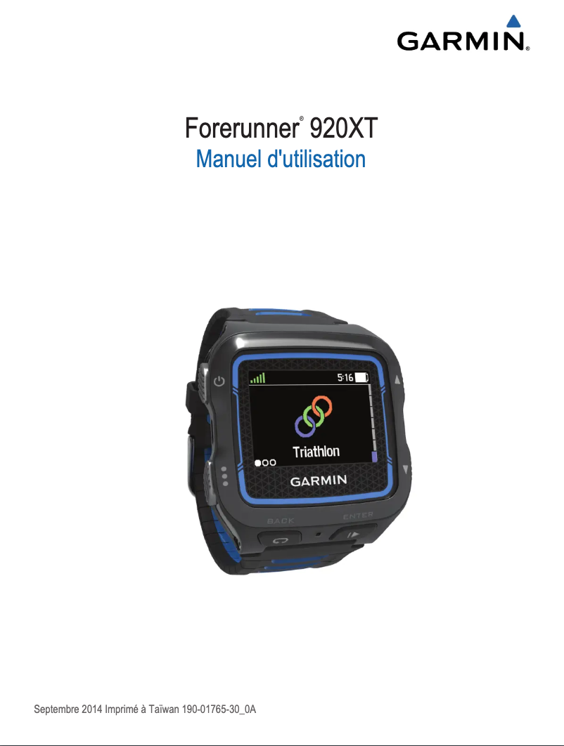 Página 1 del manual Manual de usuario Garmin Forerunner 920XT