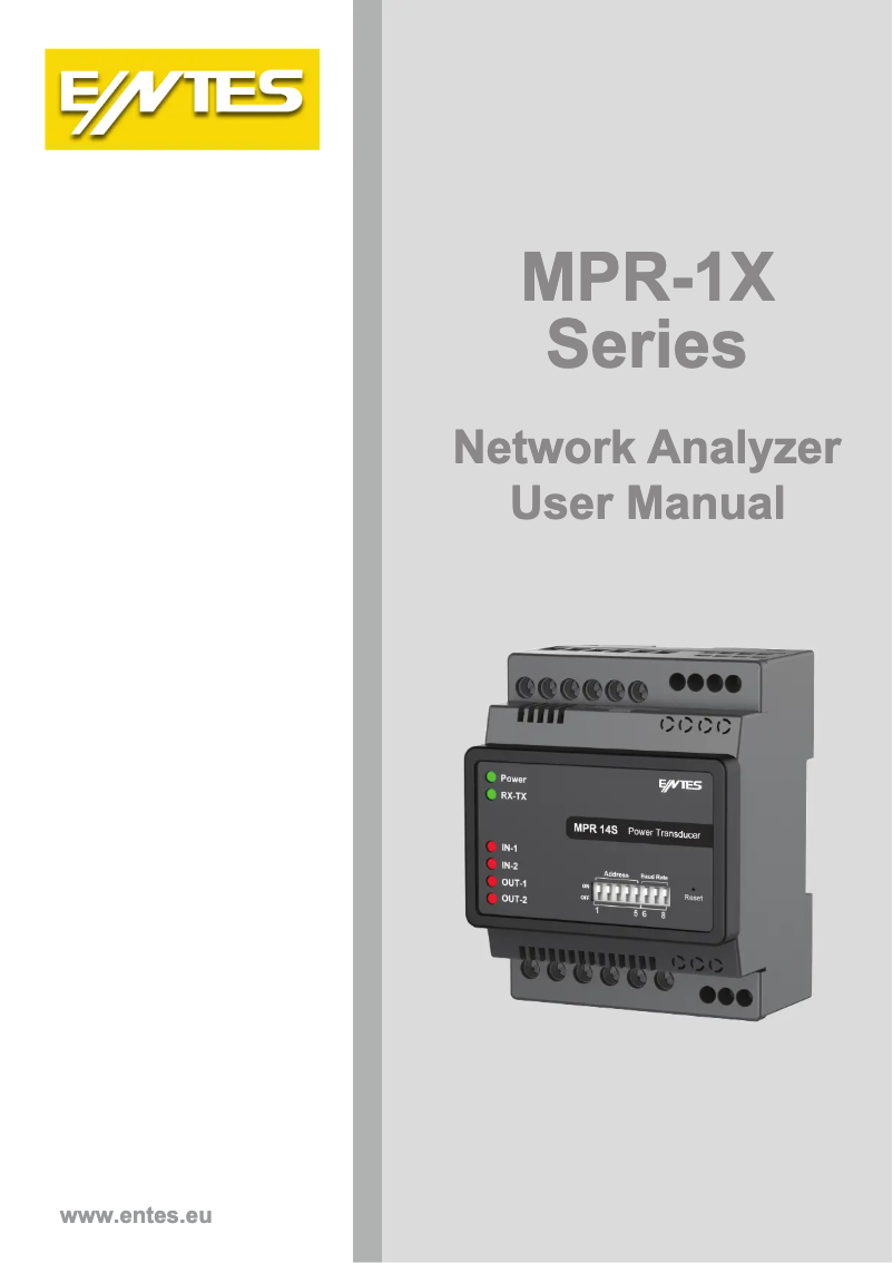 Page n°1 - Manuel utilisateur ENTES MPR-15S-22