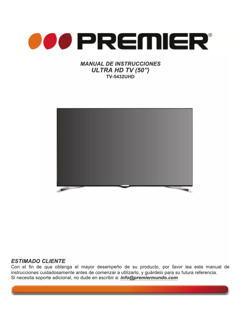 Page n°1 - Manuel utilisateur Premier TV-5432UHD