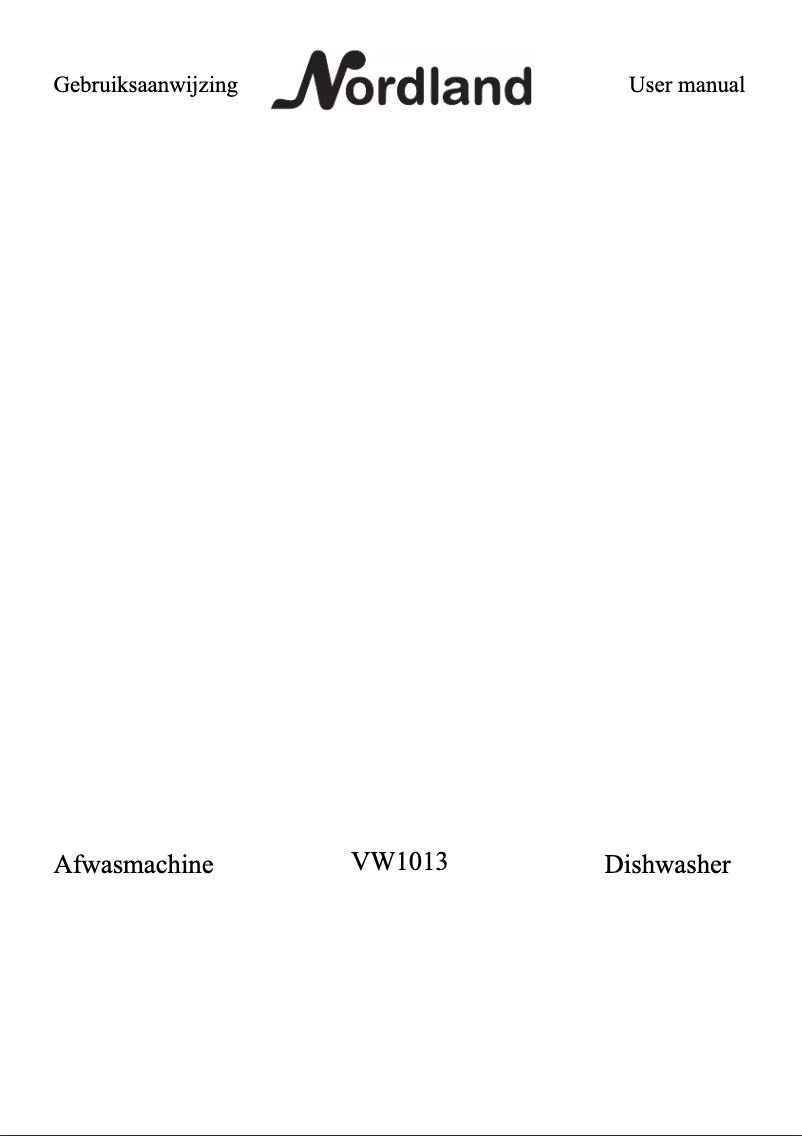 Page n°1 - Manuel utilisateur Nordland VW1013