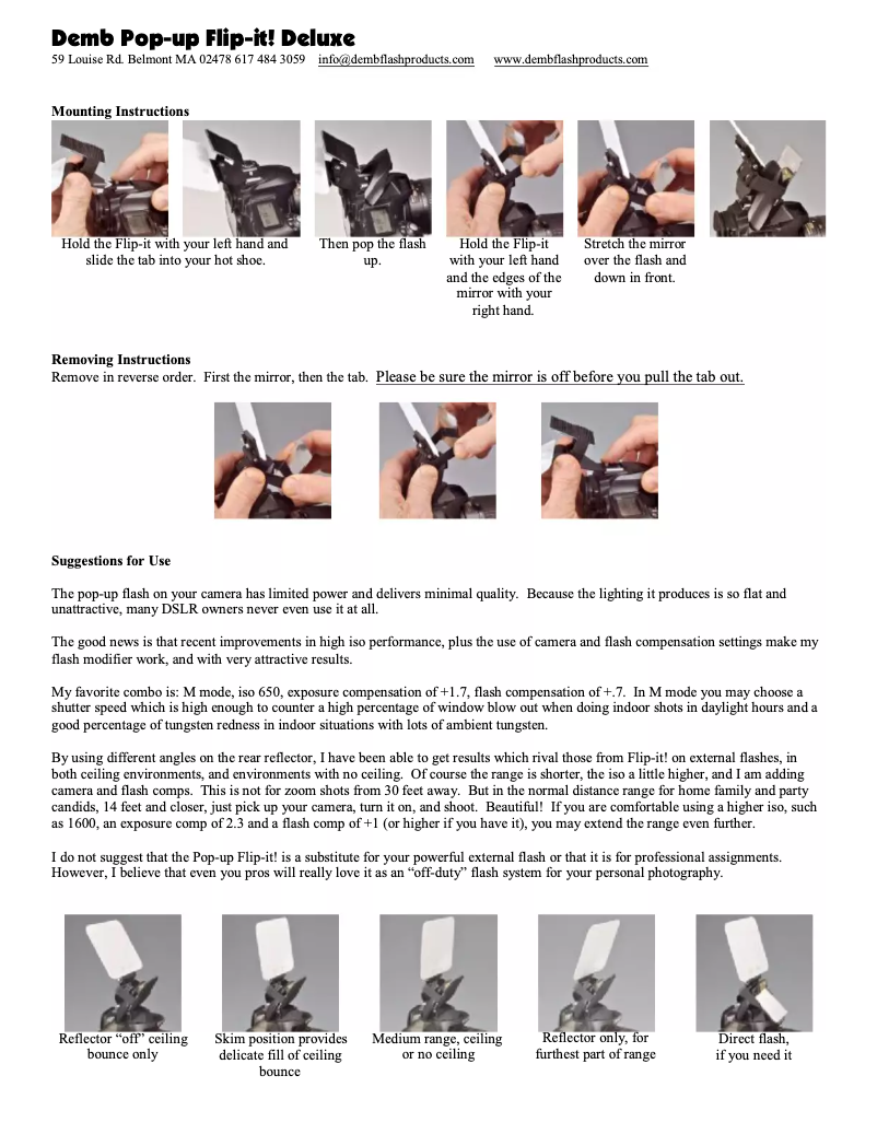 Page 1 de la notice Manuel utilisateur DEMB Pop-up Flip-it! Deluxe