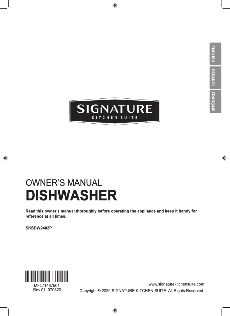 Imagen de la primera página del manual del dispositivo SKSDW2402P