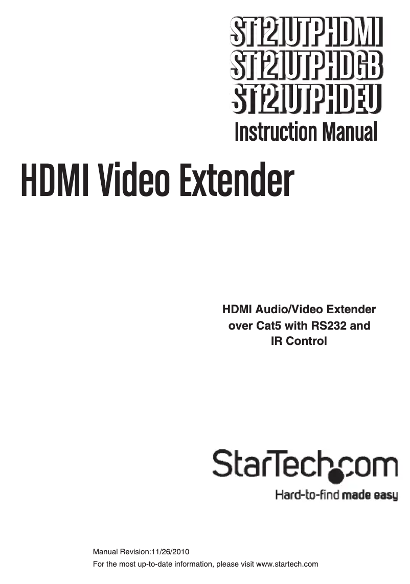 Imagen de la primera página del manual del dispositivo ST121UTPHDEU