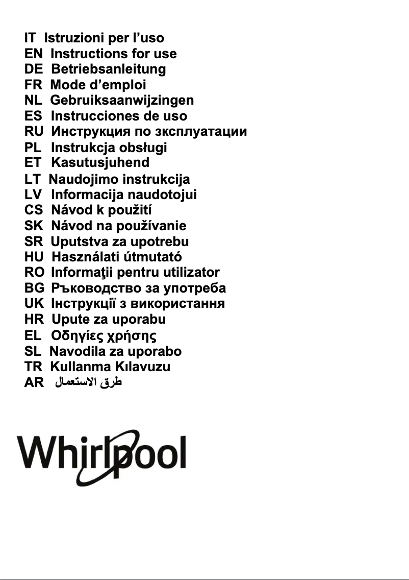 Página 1 del manual Manual de usuario Whirlpool WHVA62FLMK