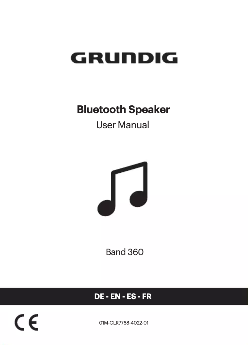 Page n°1 - Manuel utilisateur Grundig Band 360