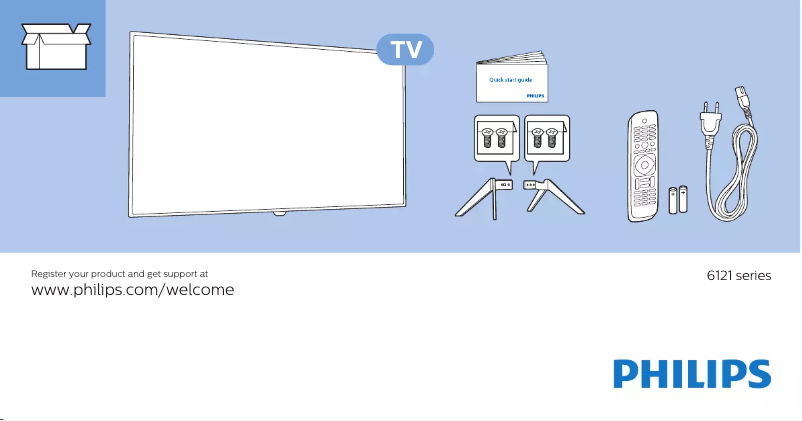 Page 1 de la notice Guide de démarrage rapide Philips 6000 series 65PUT6121