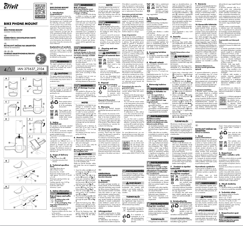 Page n°1 - Manuel utilisateur Crivit IAN 375637