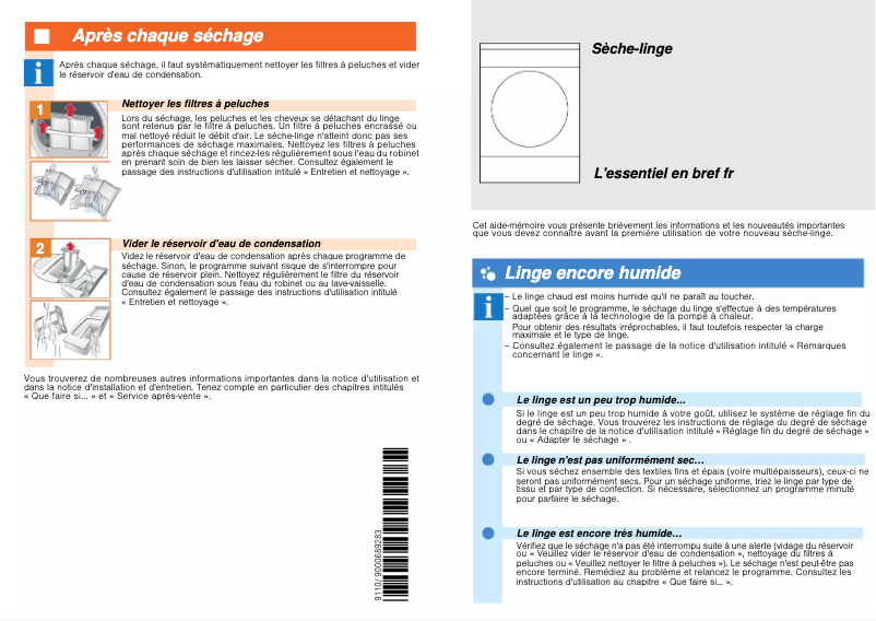 Page n°1 - Manuel utilisateur Bosch EcoLogixx 7S WTW8656ECO