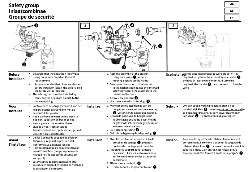 Page n°1 - Manuel utilisateur AEG GYB08016XA
