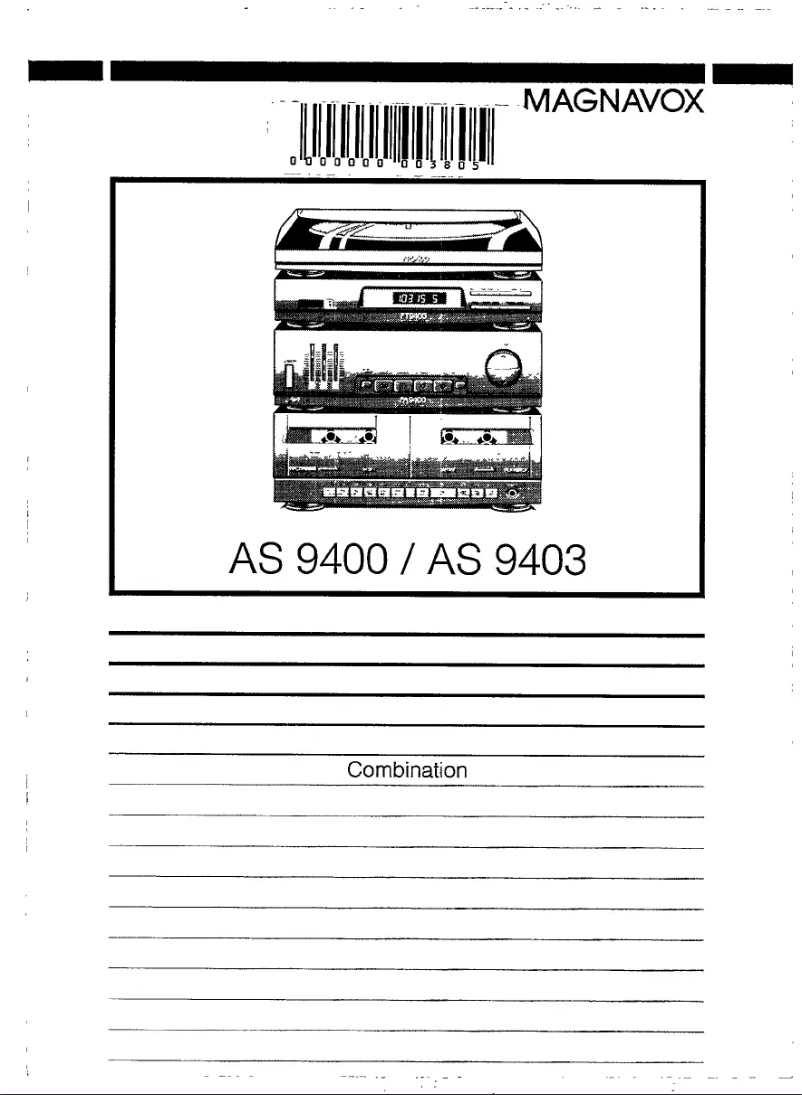 Page 1 of the manual User Manual Magnavox AS9403