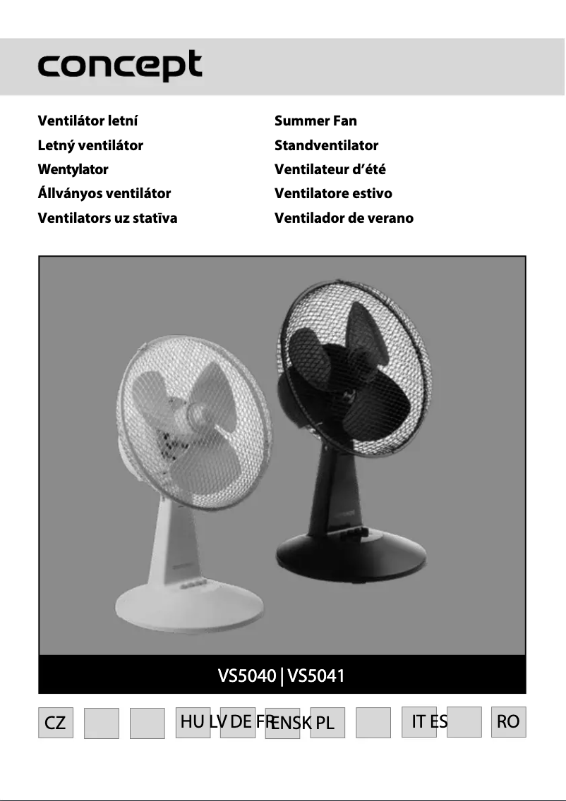 Page n°1 - Manuel utilisateur Concept VS5040