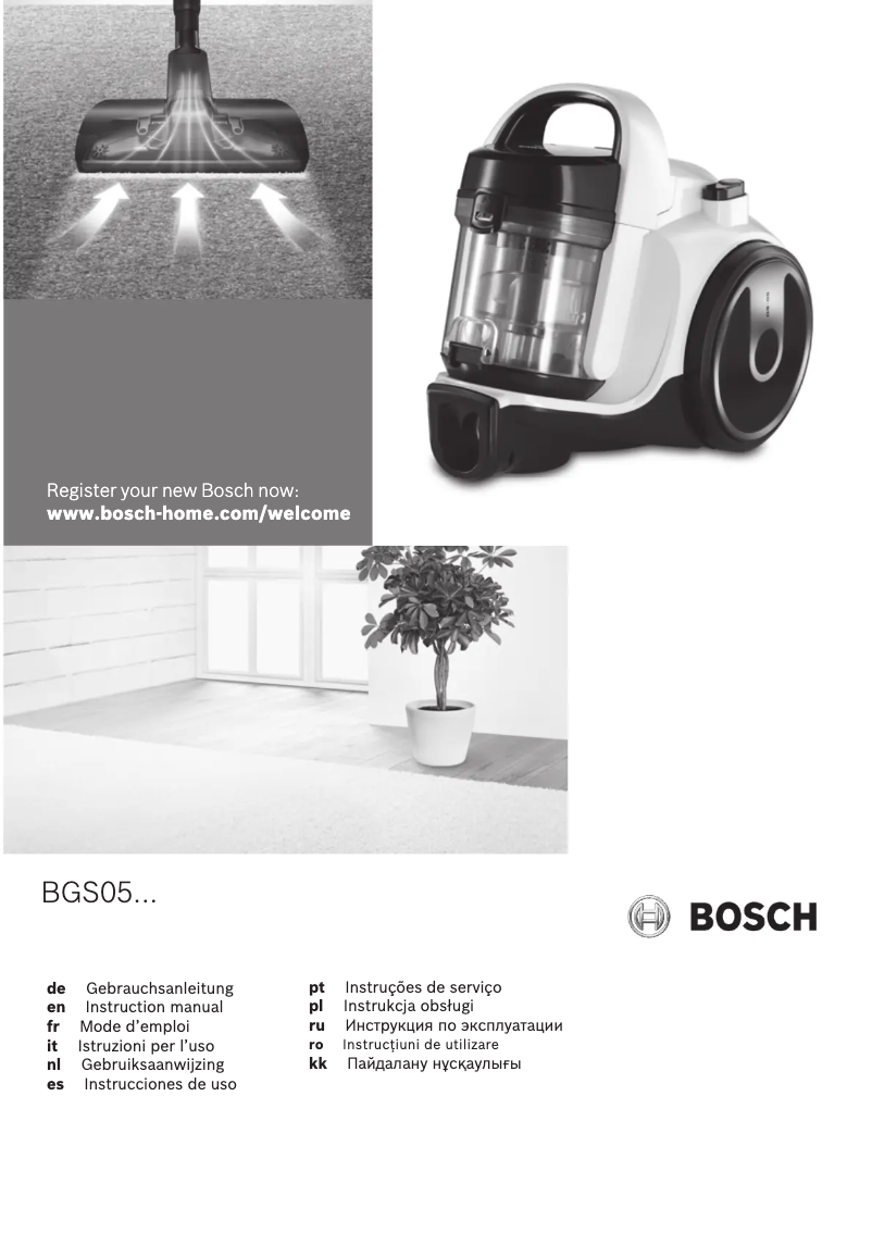 Page n°1 - Manuel utilisateur Bosch BGC05AAA2