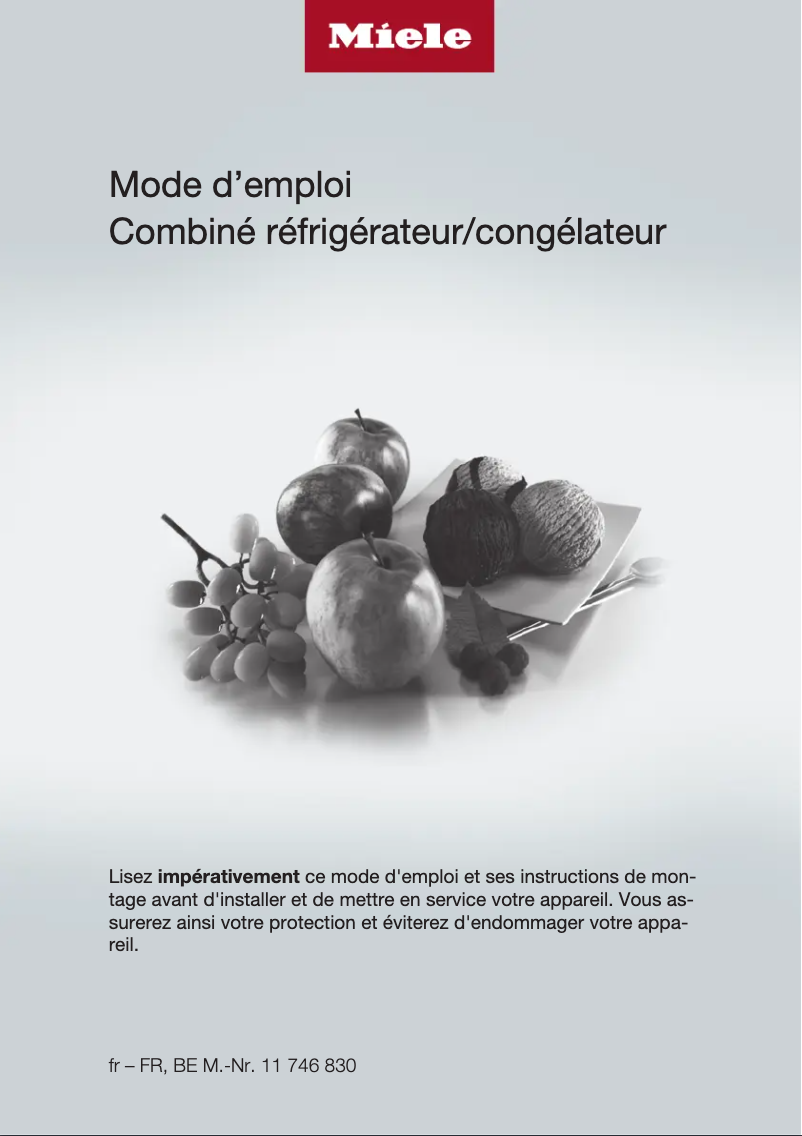 Page 1 de la notice Manuel utilisateur Miele KF 7742 D