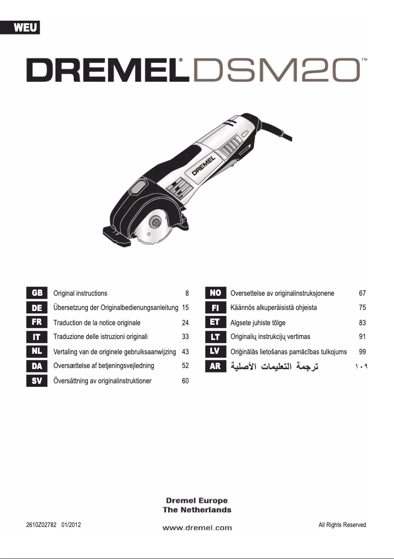 Image de la première page du manuel de l'appareil DSM20