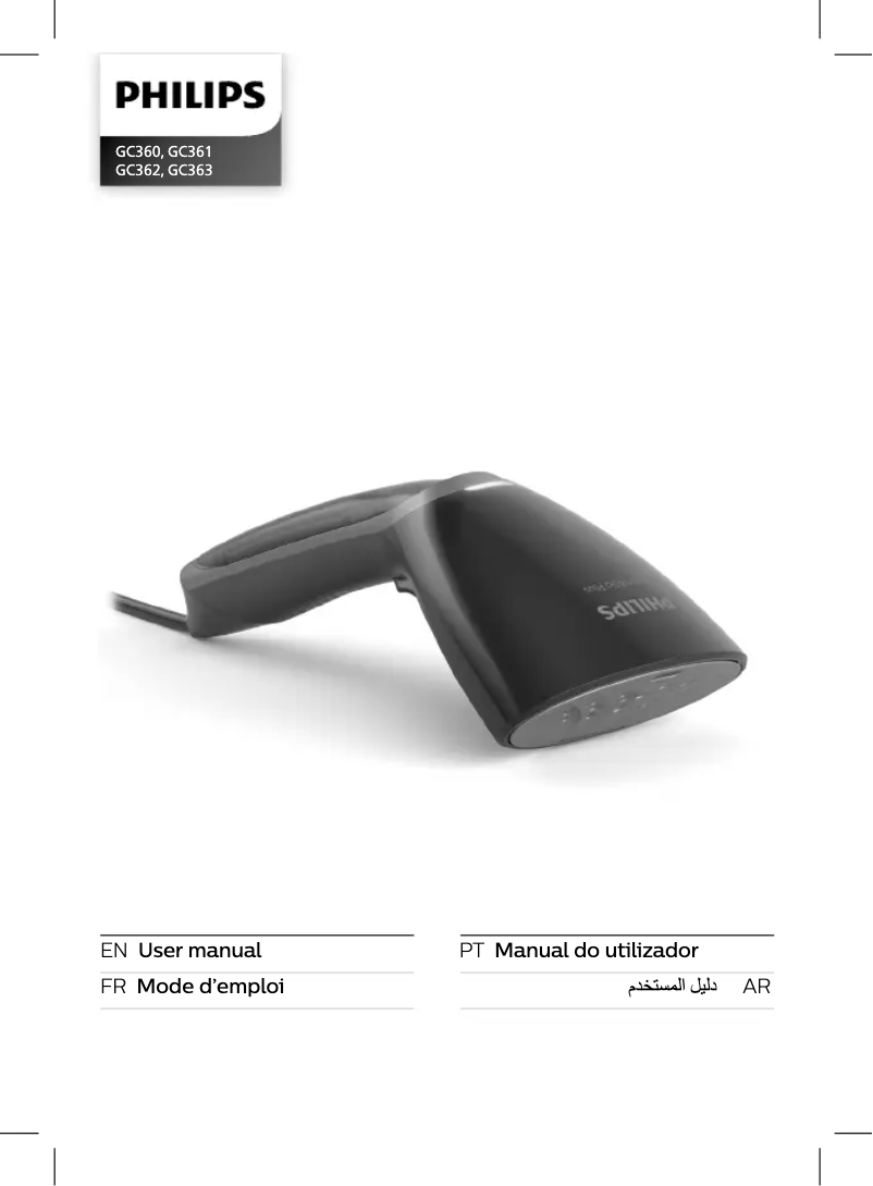 Page n°1 - Manuel utilisateur Philips Steam&Go GC363