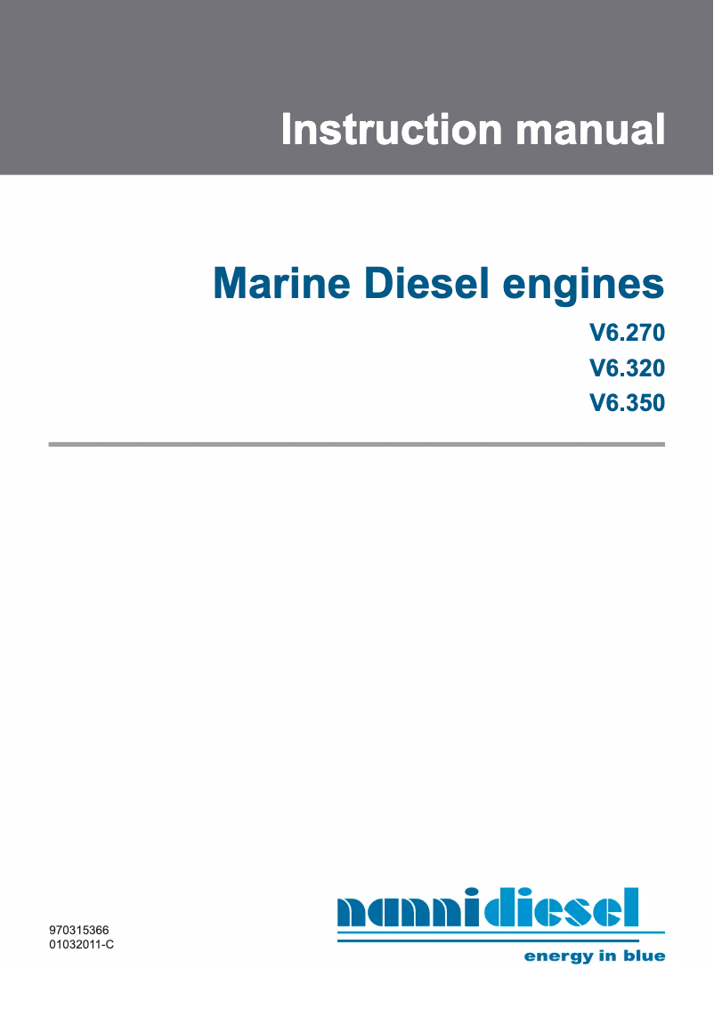 Page 1 de la notice Manuel utilisateur Nanni V6.350