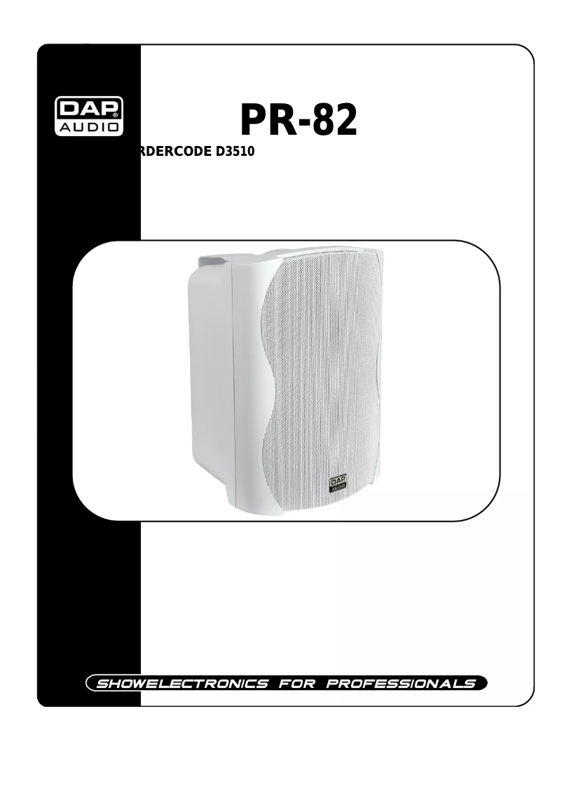 Page 1 de la notice Manuel utilisateur DAP-Audio PR-82