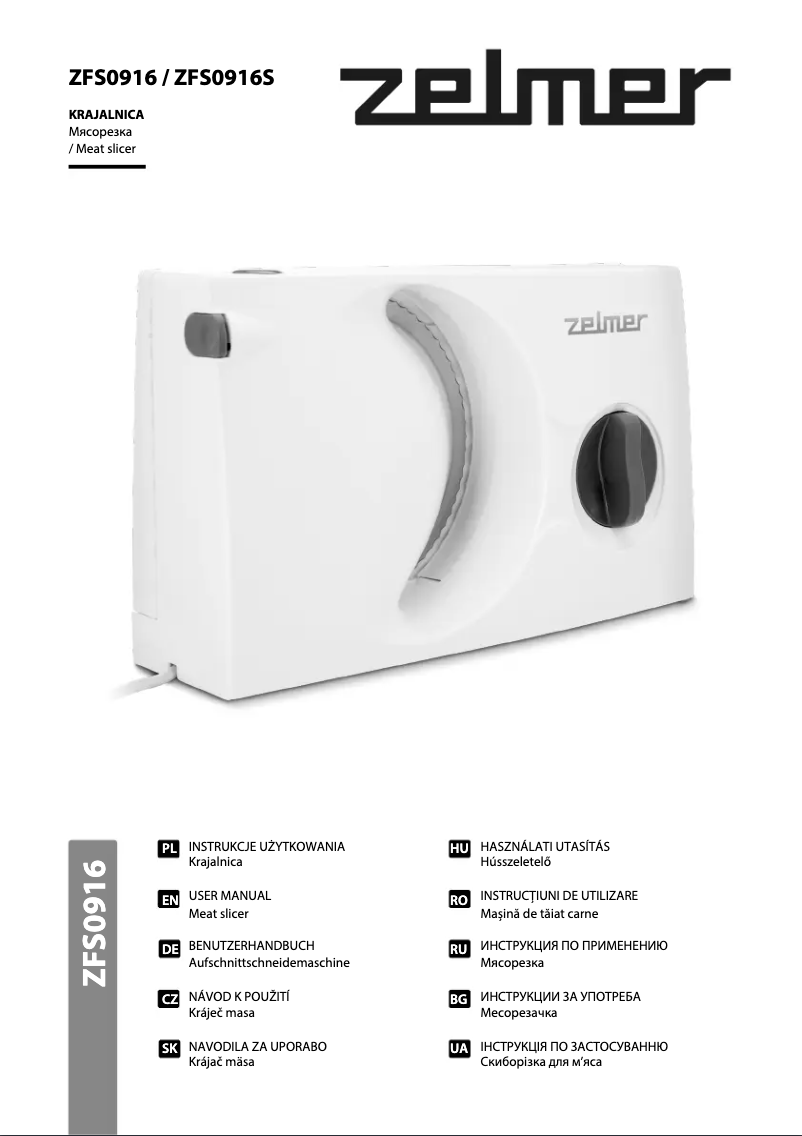 Page n°1 - Manuel utilisateur Zelmer ZFS0916B