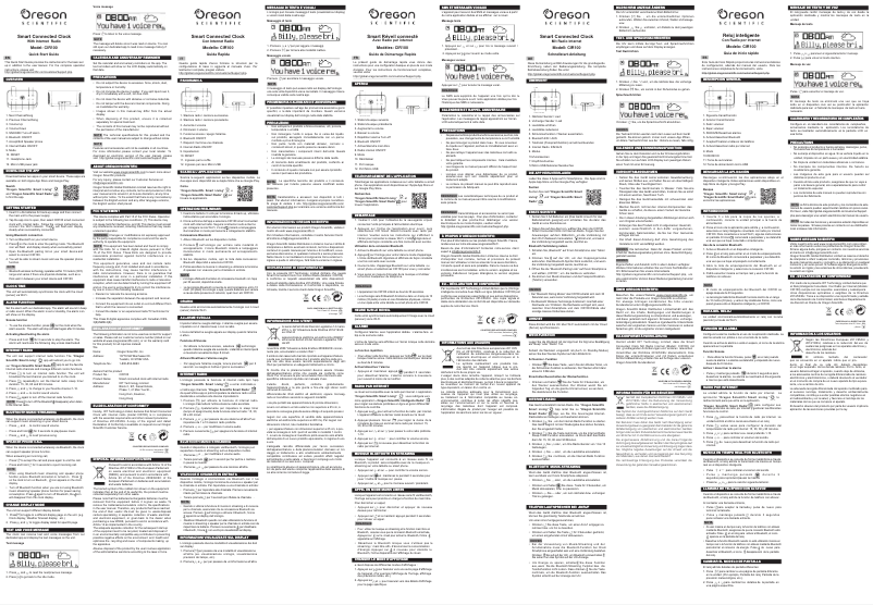 Page 1 de la notice Manuel utilisateur Oregon Scientific CIR100