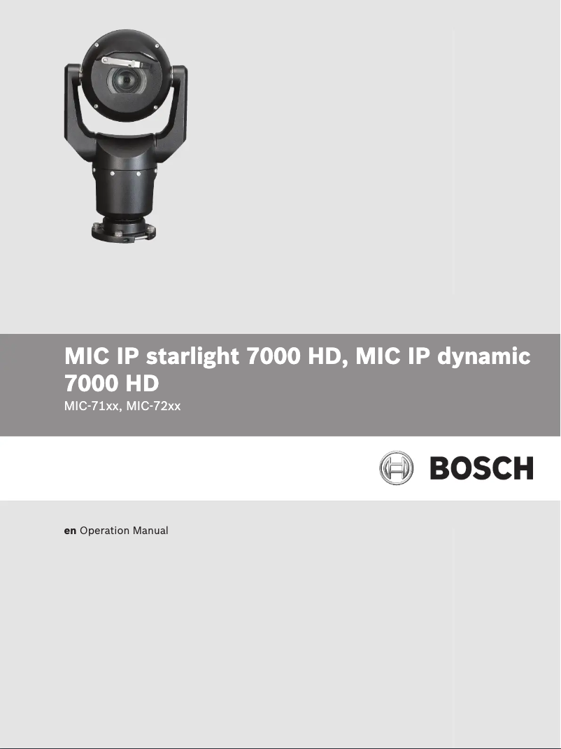 Página 1 del manual Manual de usuario Bosch Starlight MIC-7130