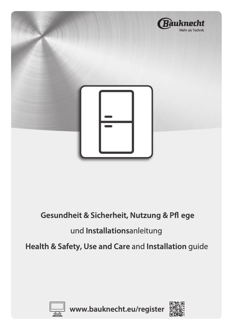 Page 1 de la notice Manuel utilisateur Bauknecht KGNF 20K A2+ IN