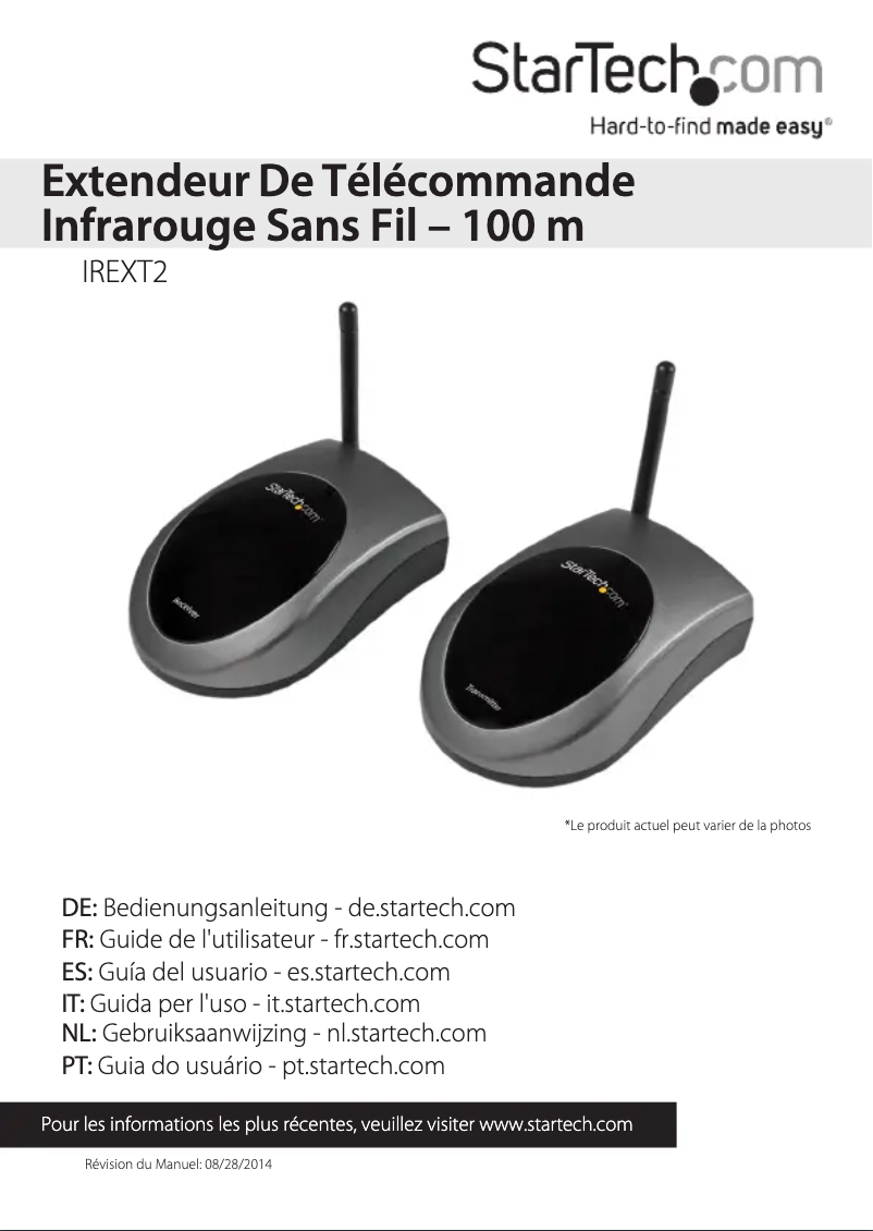 Image de la première page du manuel de l'appareil IREXT2