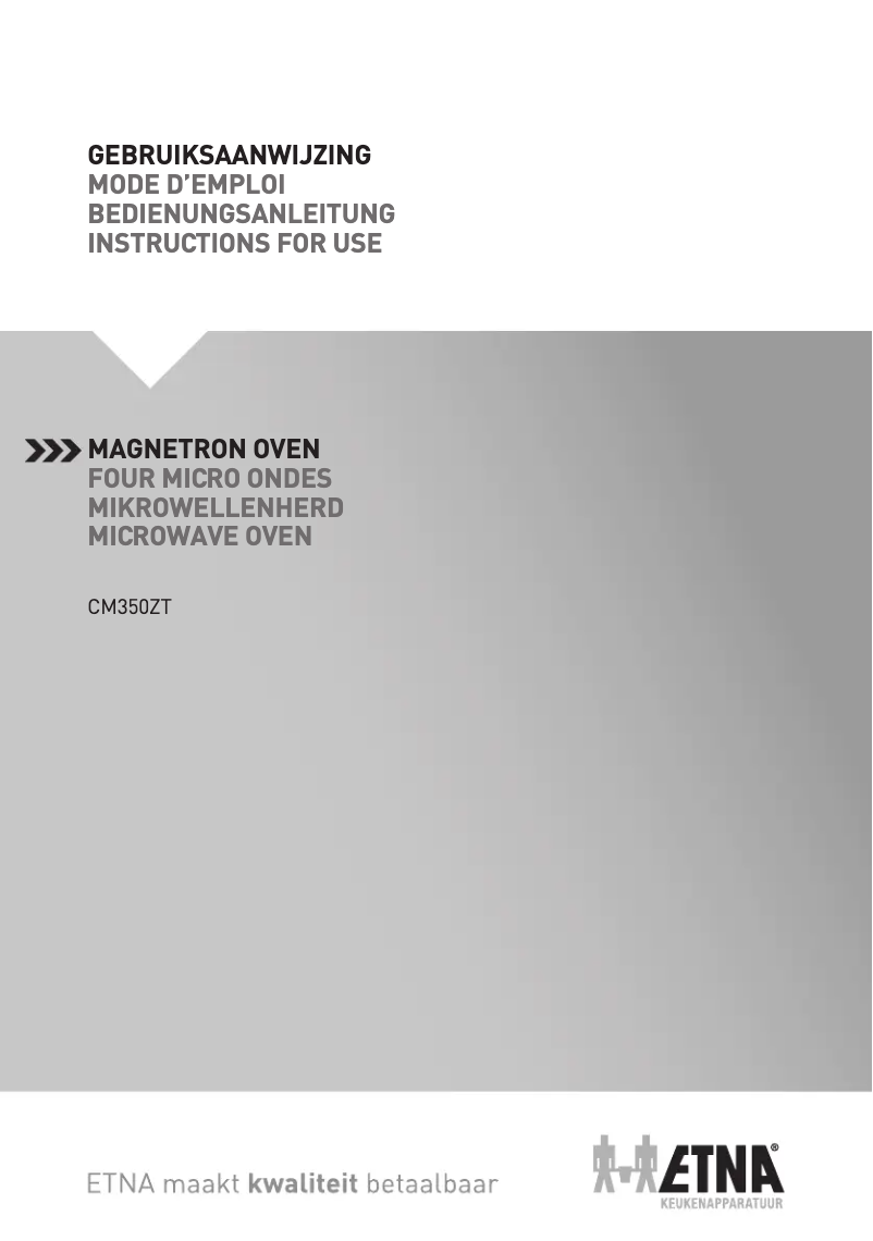 Page n°1 - Manuel utilisateur Etna CM350ZT