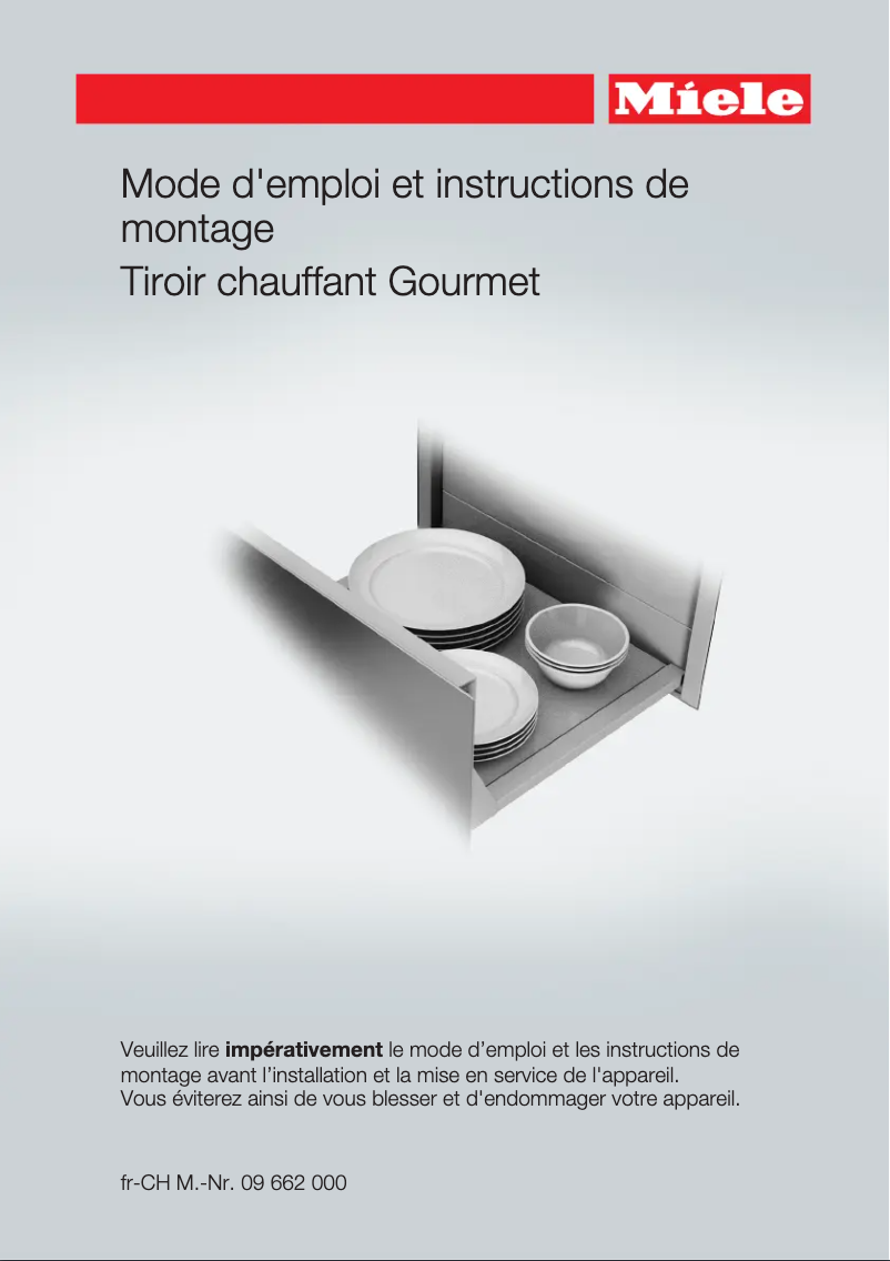 Page n°1 - Manuel utilisateur Miele ESW 6229X