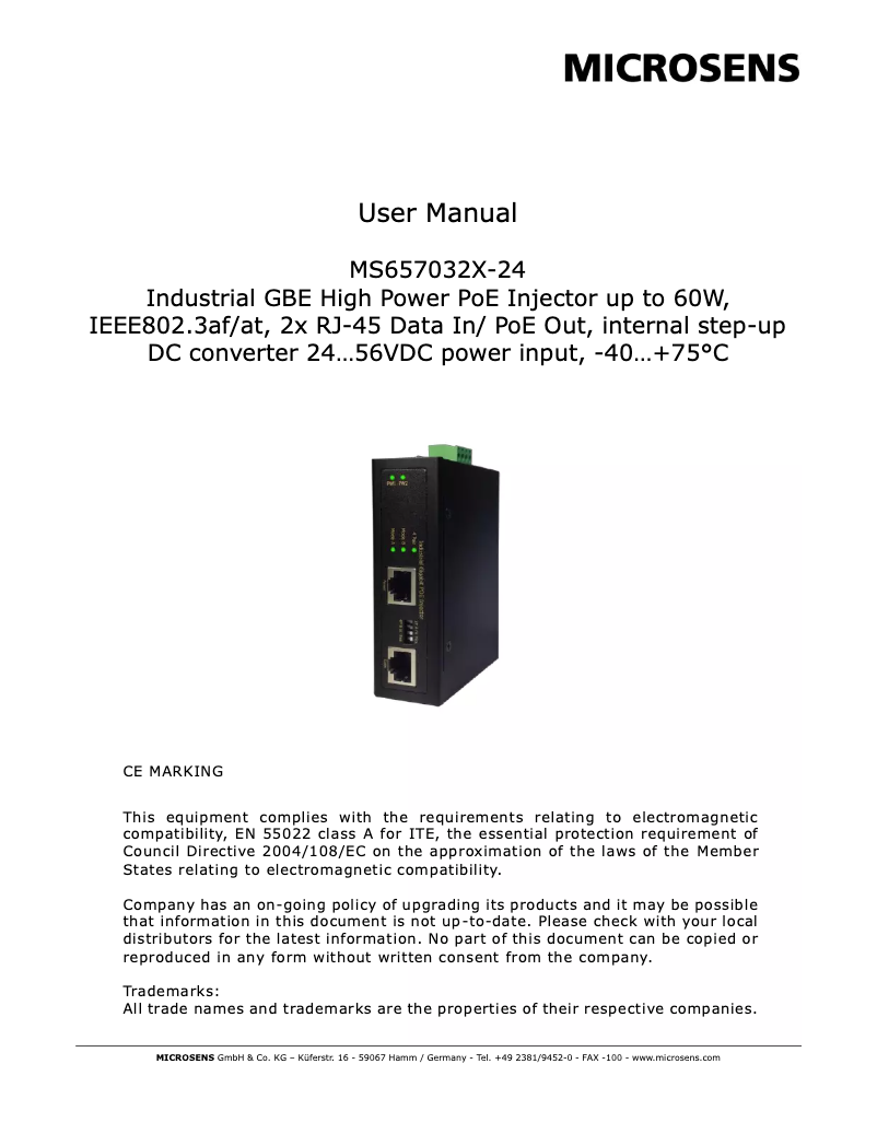 Image de la première page du manuel de l'appareil MS657032X-24