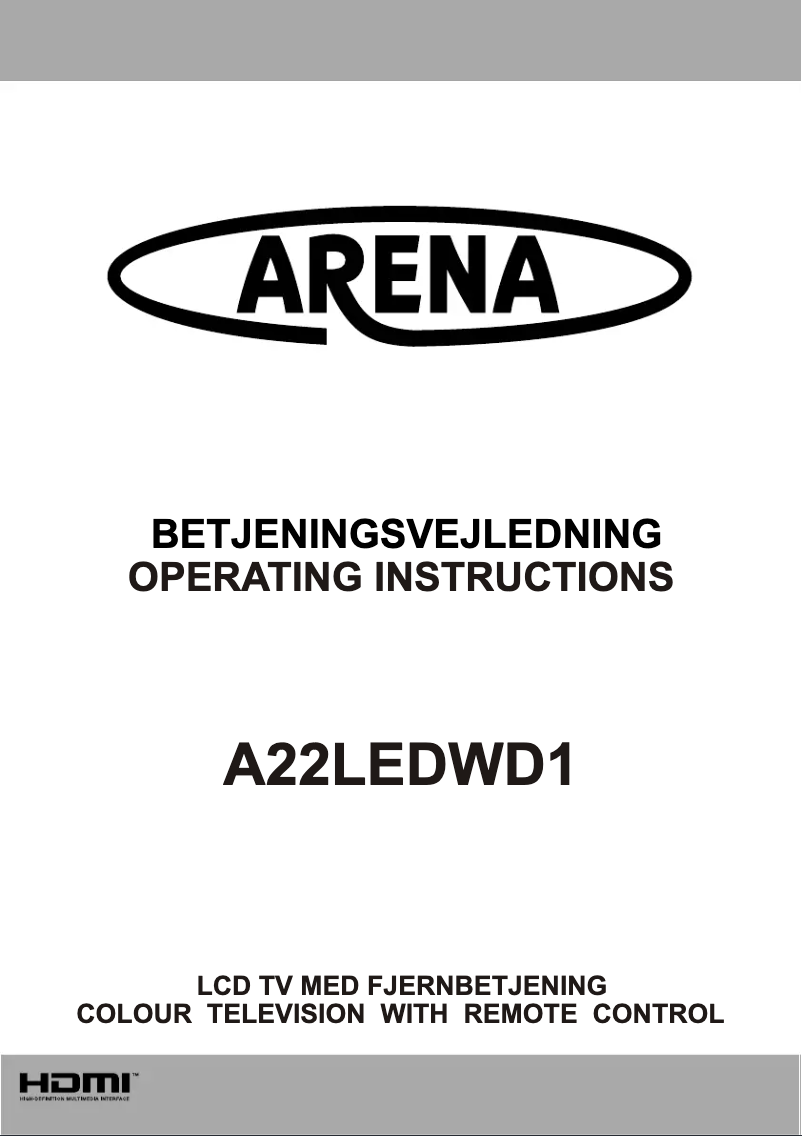 Image de la première page du manuel de l'appareil A22LEDWD1