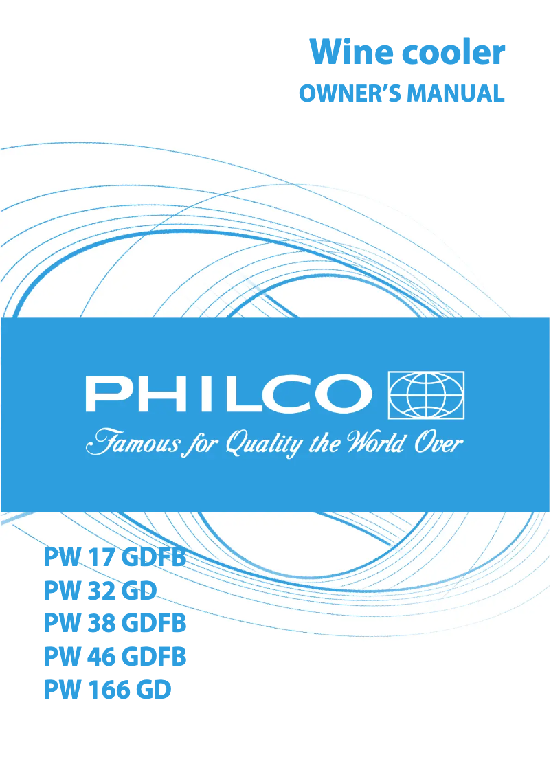 Page n°1 - Manuel utilisateur Philco PW 38 GDFB