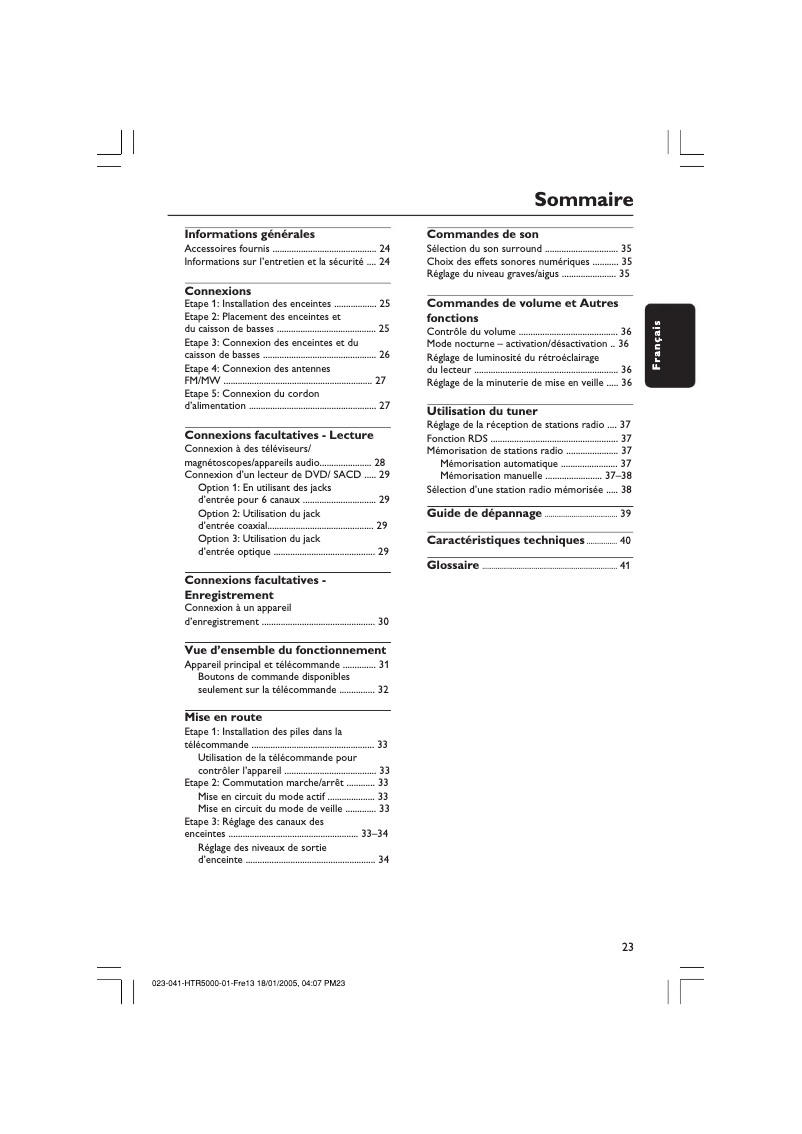 Image de la première page du manuel de l'appareil HTS5700R