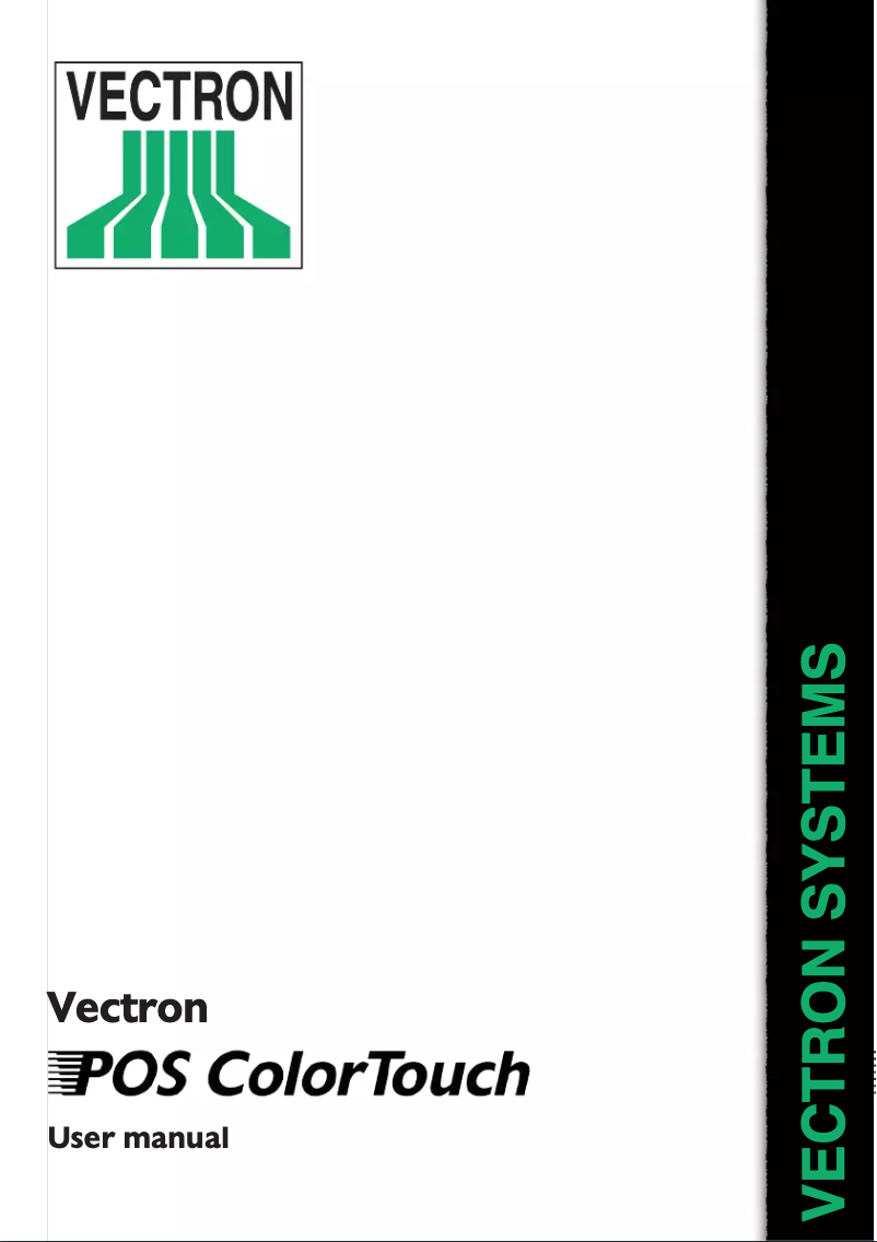 Página 1 del manual Manual de usuario Vectron POS ColorTouch
