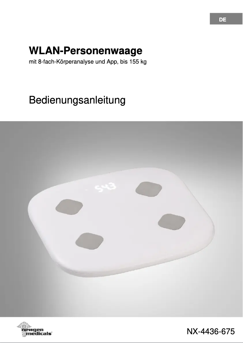 Page 1 de la notice Manuel utilisateur Newgen Medicals SW-400.hr