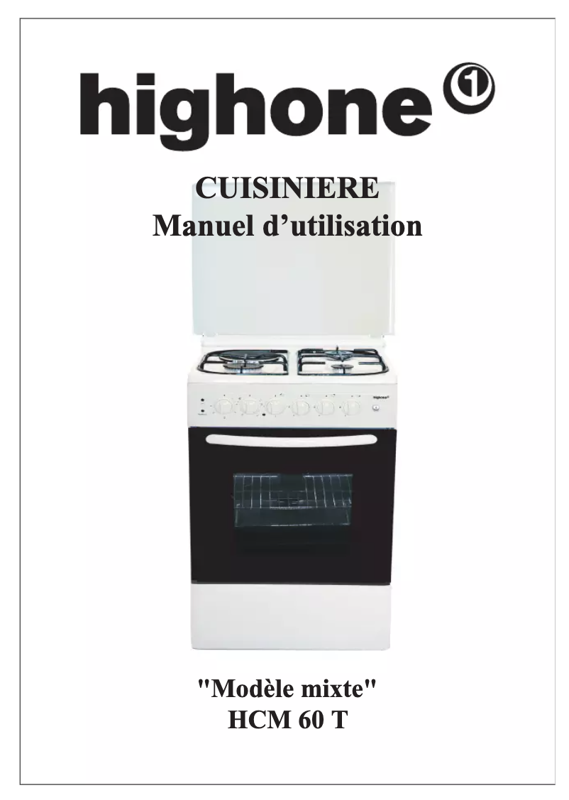 Page 1 de la notice Manuel utilisateur High One HCM 60 T