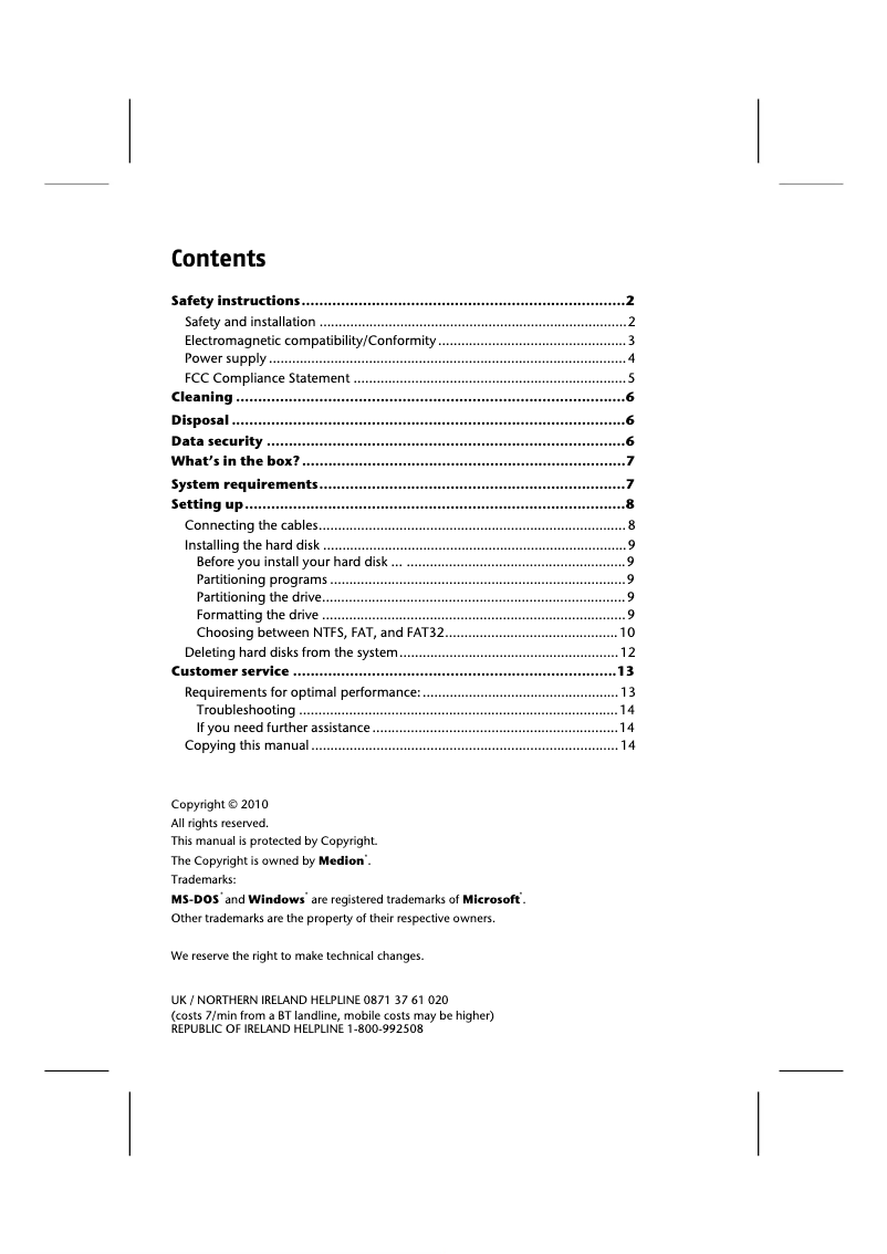Page n°1 - Manuel utilisateur Medion P83743 (MD 90129)