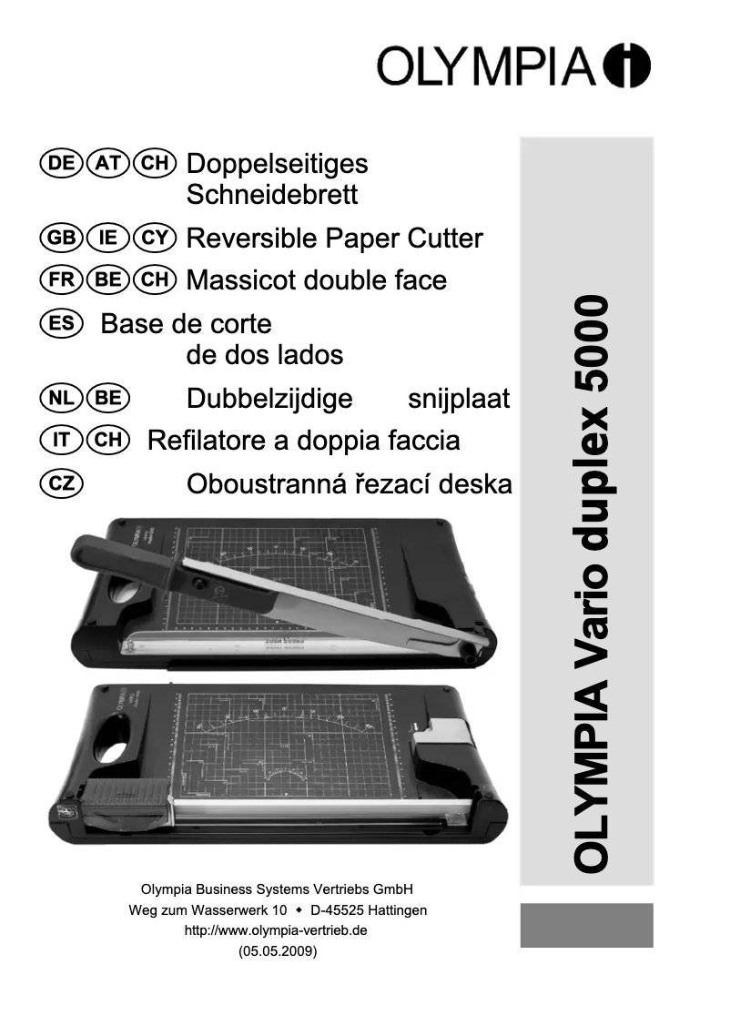 Page 1 de la notice Manuel utilisateur Olympia Vario Duplex 5000
