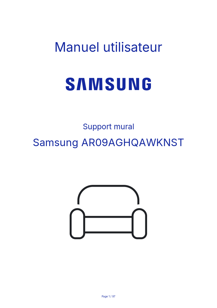 Page n°1 - Manuel utilisateur Samsung AR09AGHQAWKNST