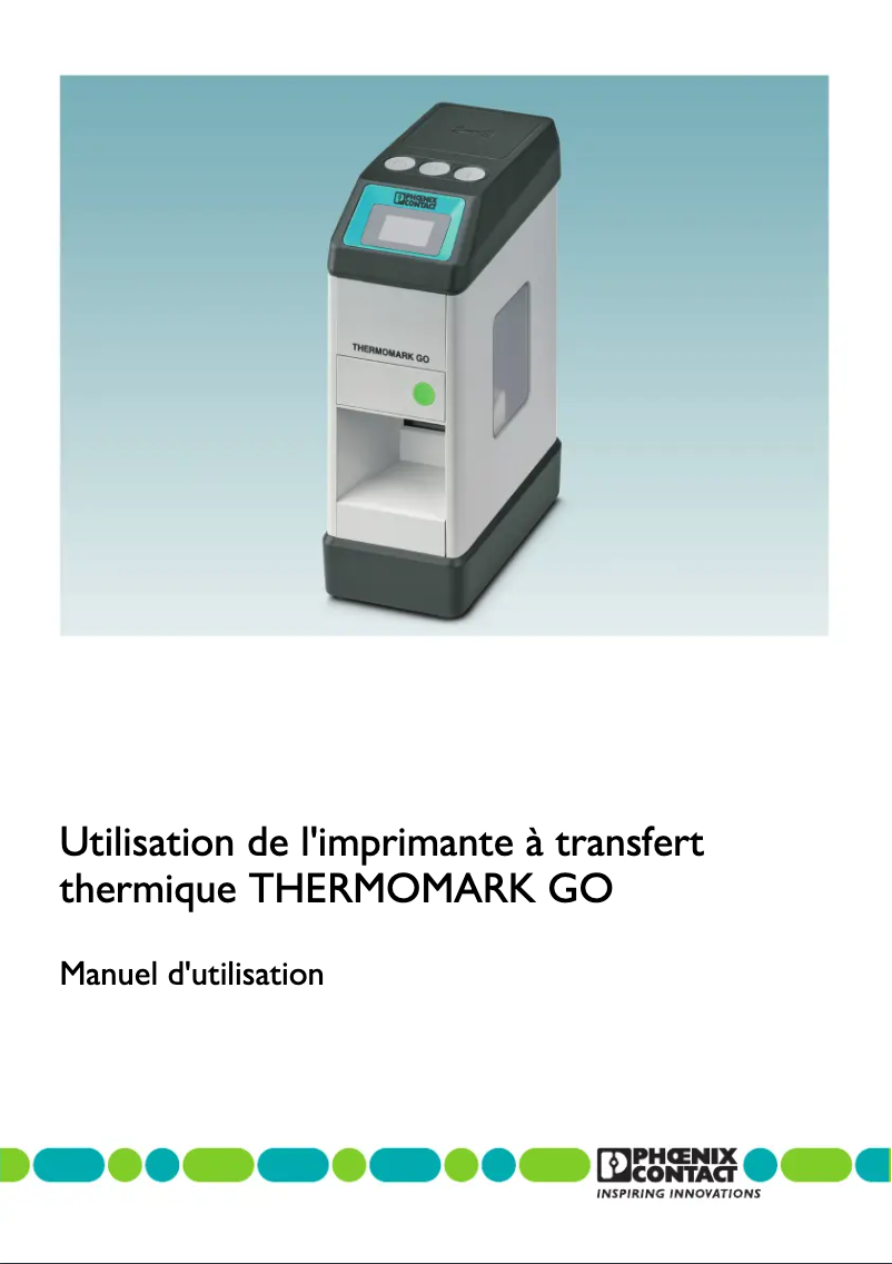 Page n°1 - Manuel utilisateur Phoenix Contact Thermomark GO
