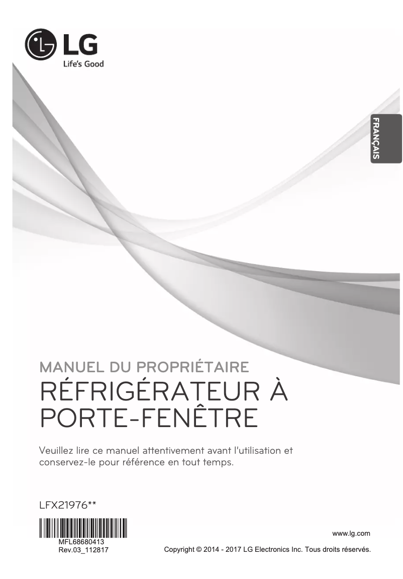 Page 1 de la notice Manuel utilisateur LG LFX25976ST