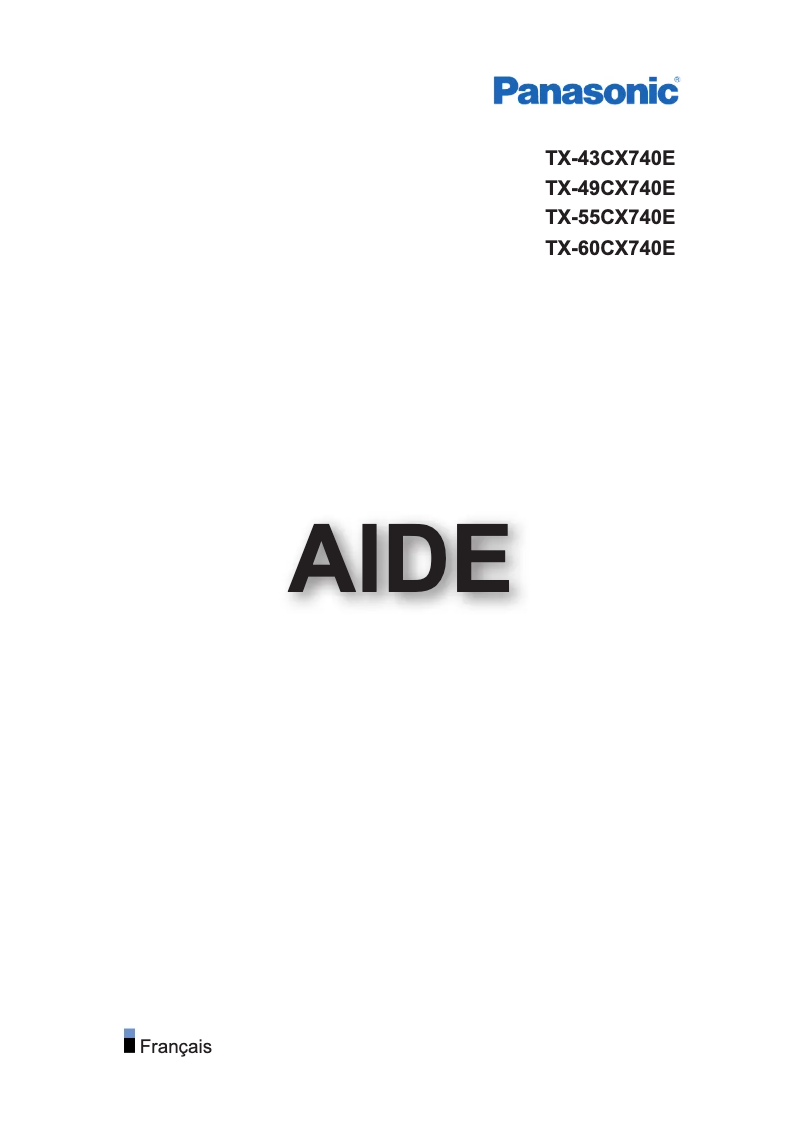 Image de la première page du manuel de l'appareil TX-55CX740E