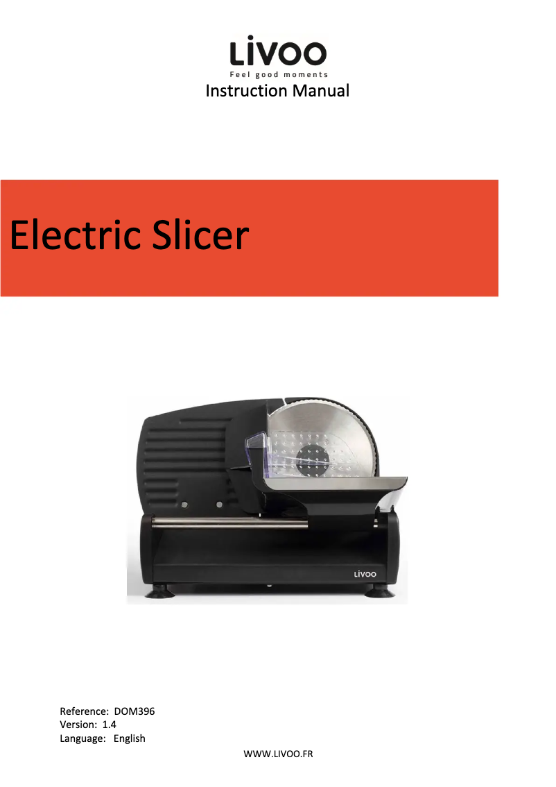 Image de la première page du manuel de l'appareil DOM396