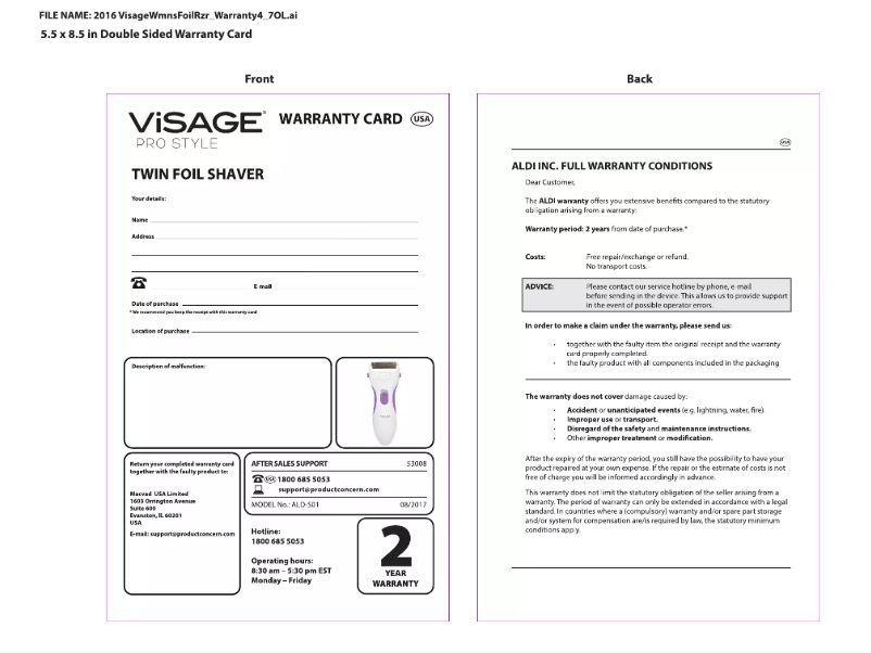Image de la première page du manuel de l'appareil Women's Twin Foil Shaver 53008
