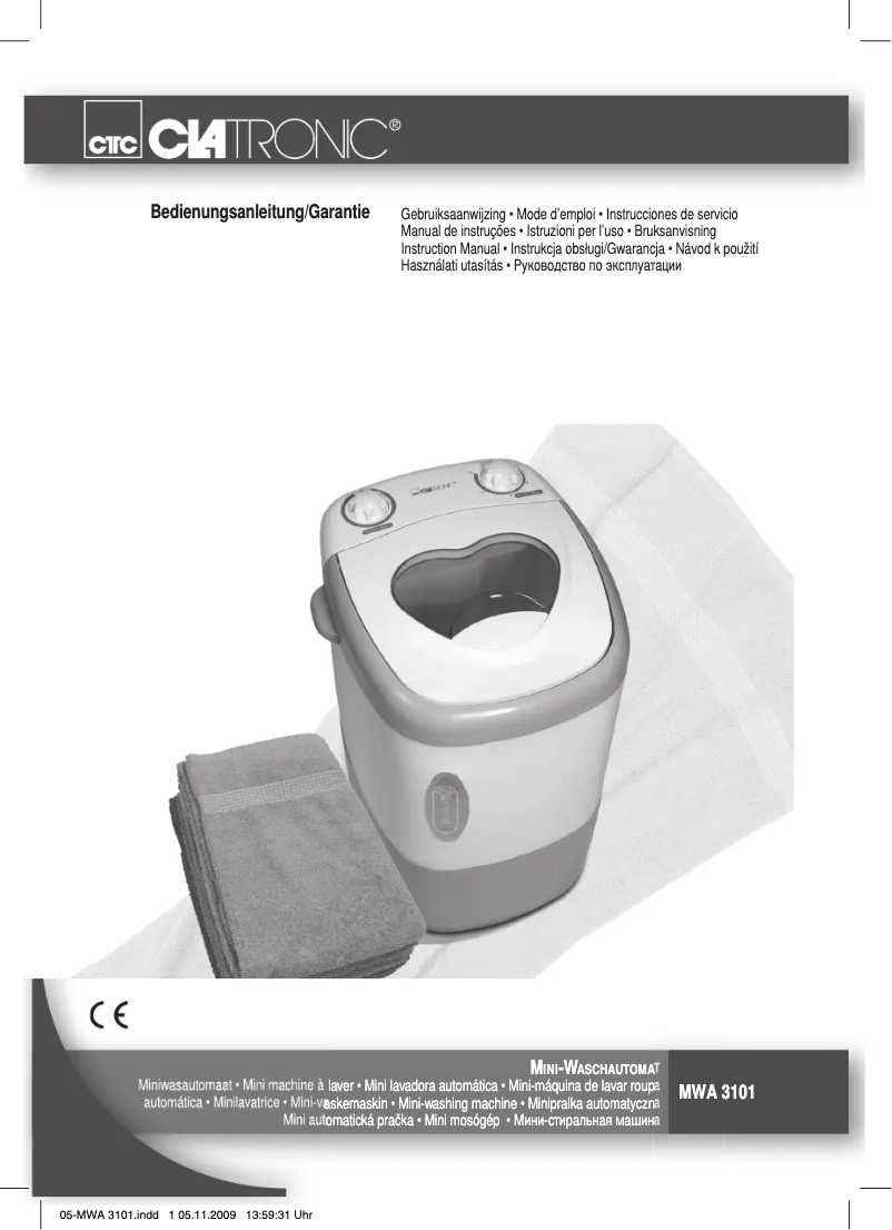 Page 1 de la notice Manuel utilisateur Clatronic MWA 3101