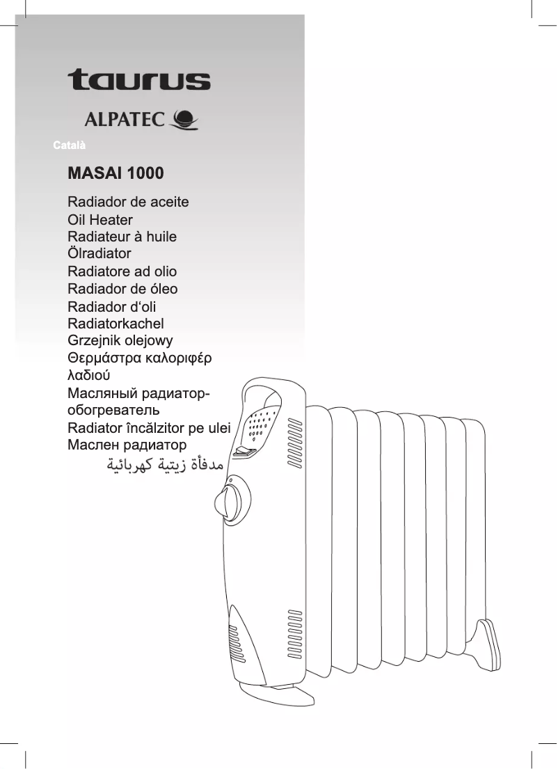 Page n°1 - Manuel utilisateur Taurus Masai 1000