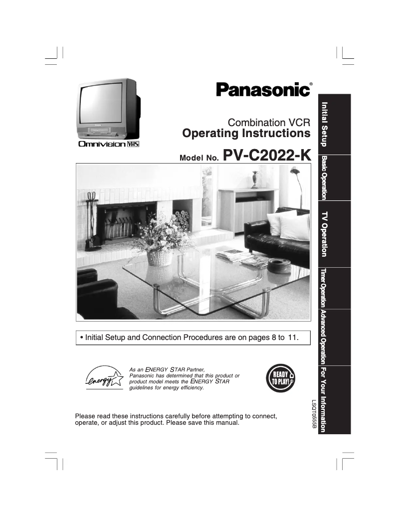 Page 1 de la notice Manuel utilisateur Panasonic PV-C2022