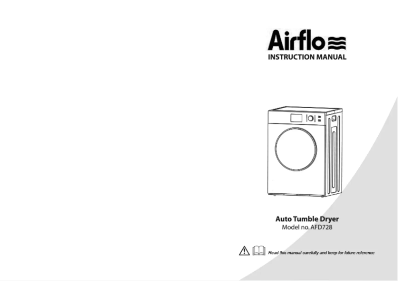 Page 1 de la notice Manuel utilisateur Airflo AFD728