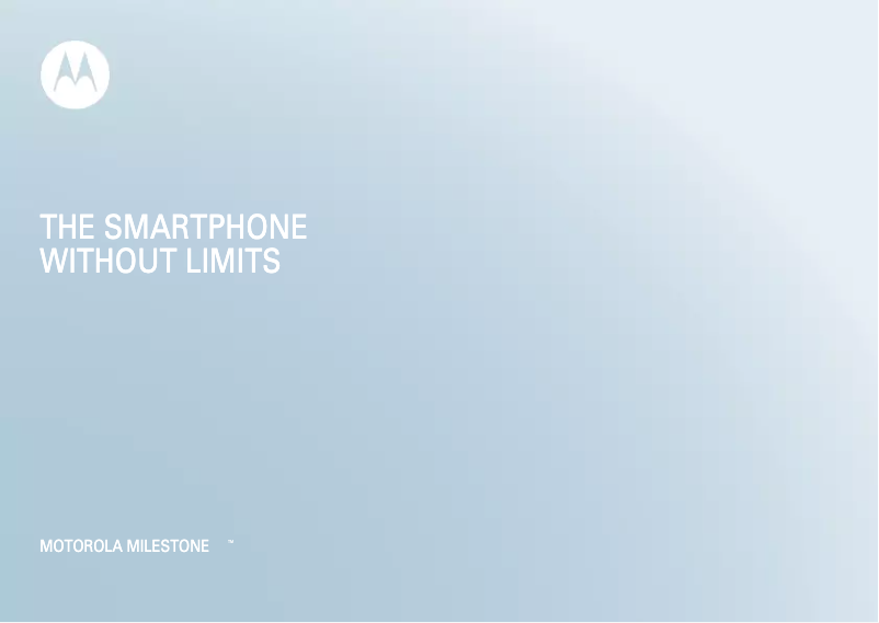 Page 1 de la notice Manuel utilisateur Motorola Milestone