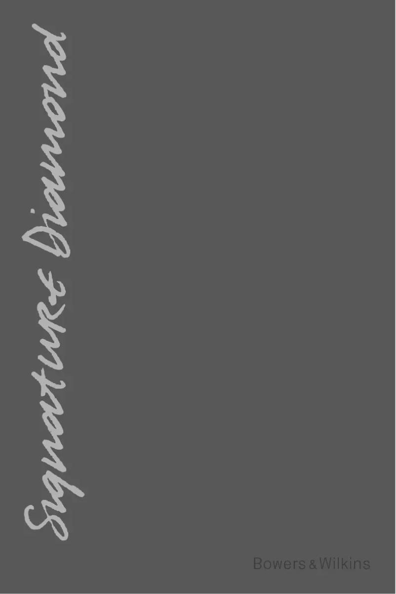 Página 1 del manual Manual de usuario Bowers & Wilkins Signature Diamond
