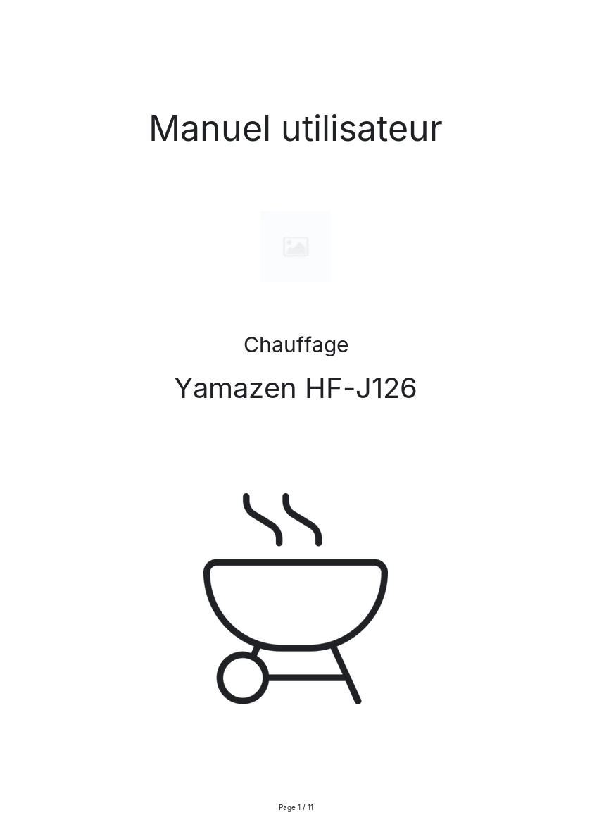 Image de la première page du manuel de l'appareil HF-J126